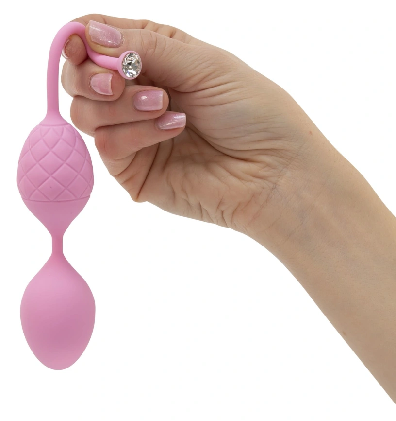 Роскошные вагинальные шарики PILLOW TALK - Frisky Pink с кристаллом, диаметр 3,2см, вес 49-75гр фото 2