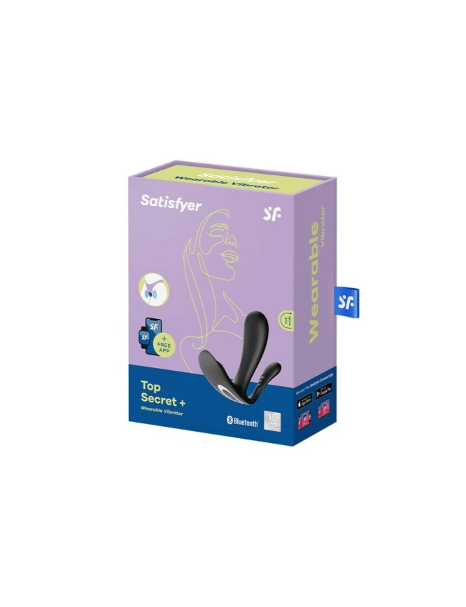 Подвійний смарт-вібратор у трусики Satisfyer Top Secret+ Black фото 3