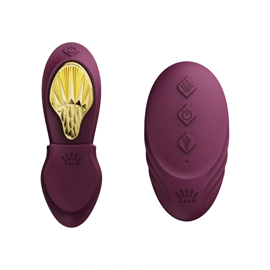 Смарт-вибратор в трусики Zalo - AYA Velvet Purple, насадка и пульт ДУ фото 5