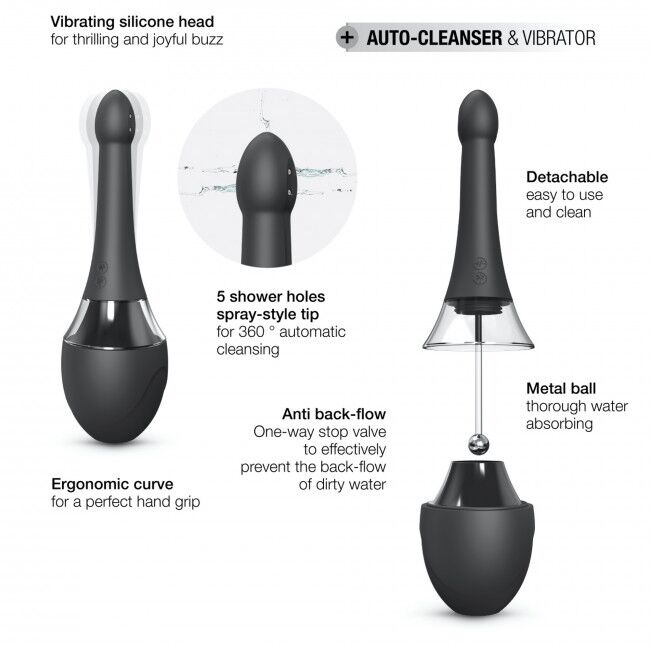 Автоматичний анальний душ-вібратор Dorcel Douche Mate Pro фото 4