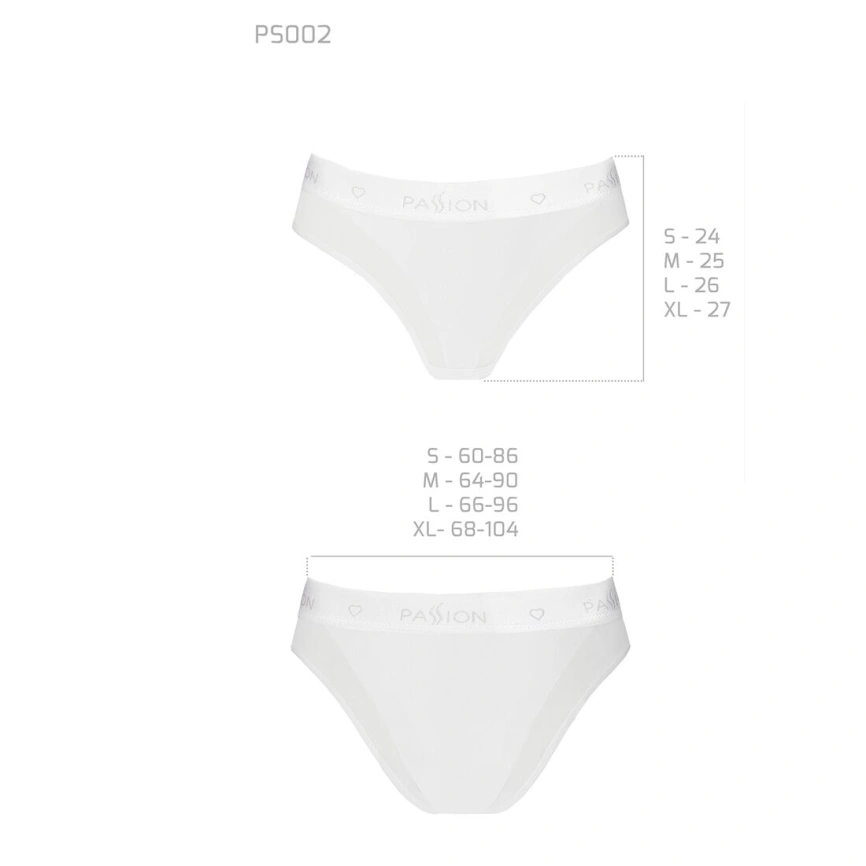 Трусики с прозрачной вставкой Passion PS002 PANTIES L, white фото 10