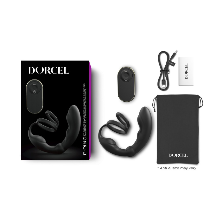 Масажер простати Dorcel P-Ring з ерекційним кільцем та пультом ДК фото 5
