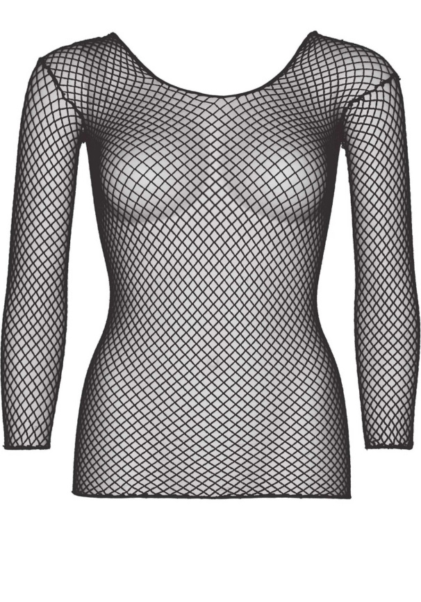 Сітчастий топ Leg Avenue Long Sleeves T-Shiets Black, One Size фото 3