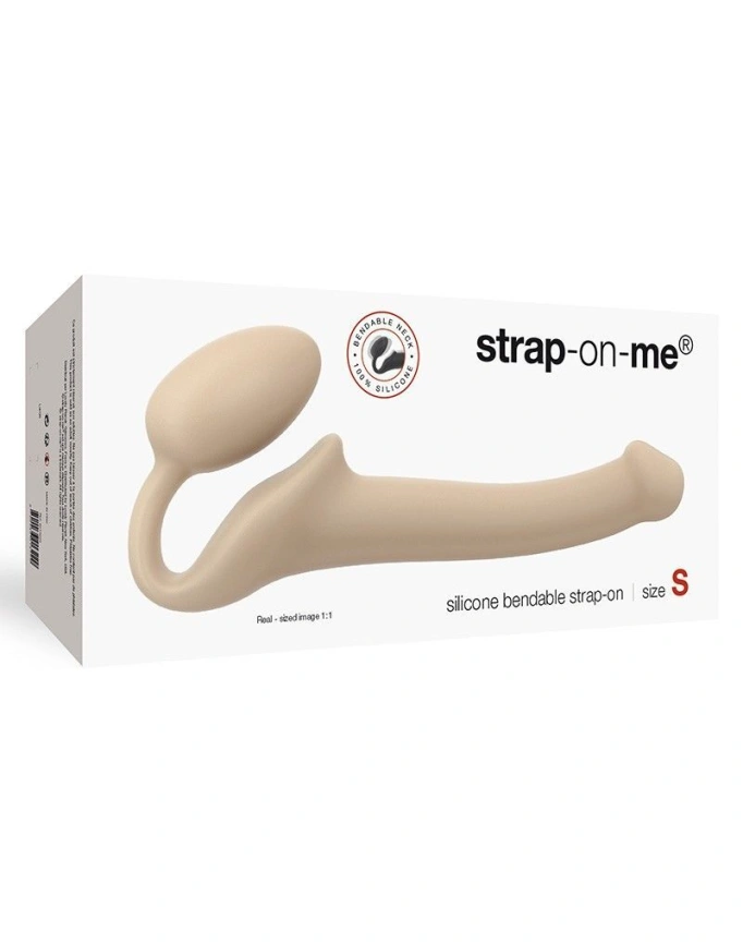 Безремневой страпон Strap-On-Me Flesh S, полностью регулируемый, диаметр 2,7см фото 3