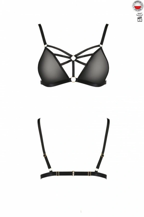 Бюстгальтер-стрепы Passion Exclusive MEGGY BRA S/M, black фото 1