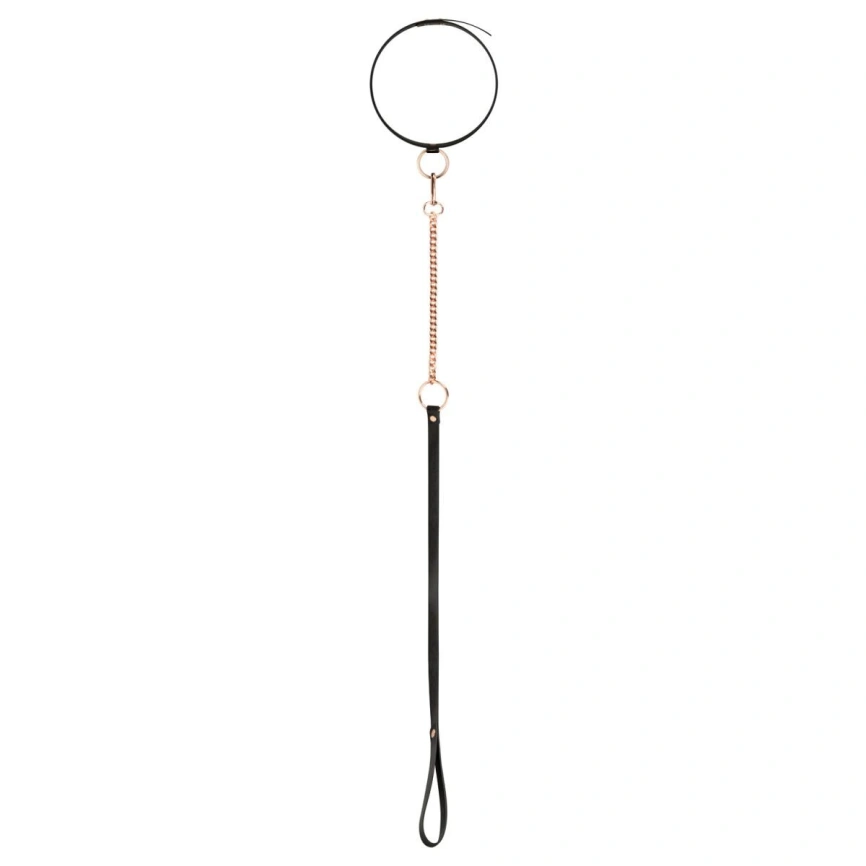 Ошейник с поводком Rosy Gold - Collar with Leash - Black фото 4