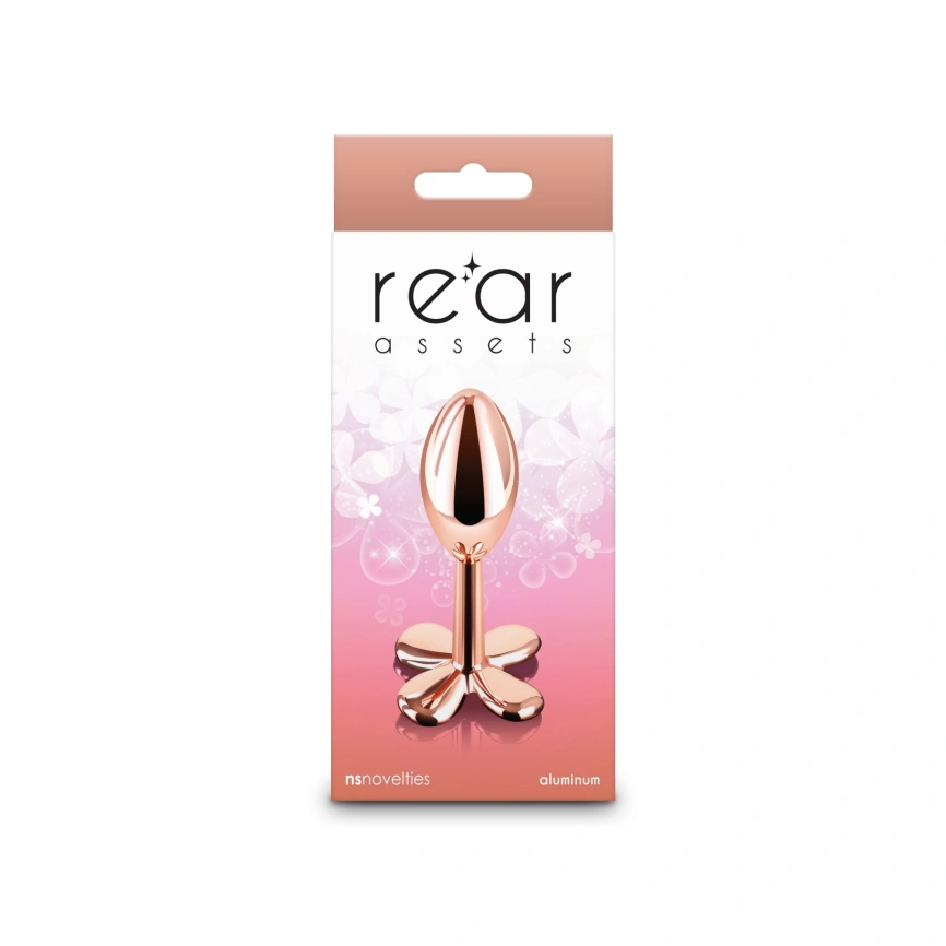 Анальная пробка NS Novelties Rear Assets - Clover - Rose Gold фото 4