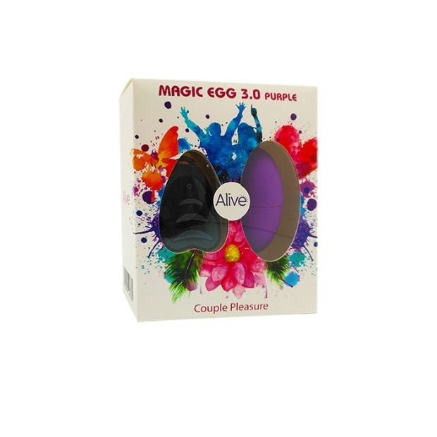 Виброяйцо Alive Magic Egg 3.0 Purple с пультом ДУ, на батарейках фото 2