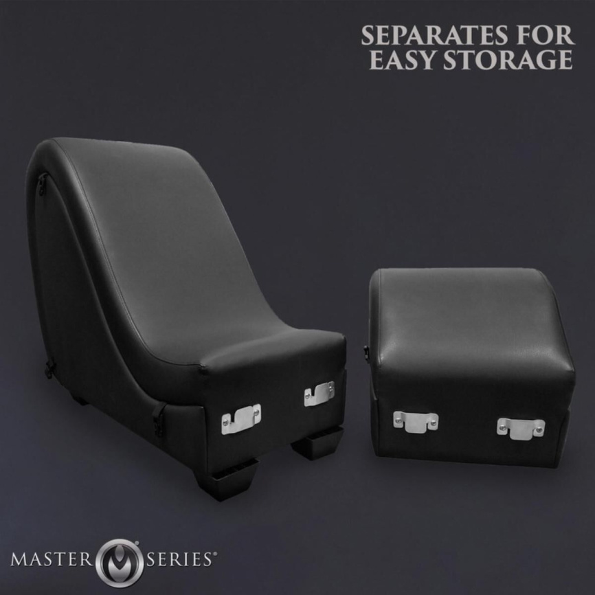 Секс-крісло з подушками Master Series Kinky Sex Lounge with Cushions - Black фото 9