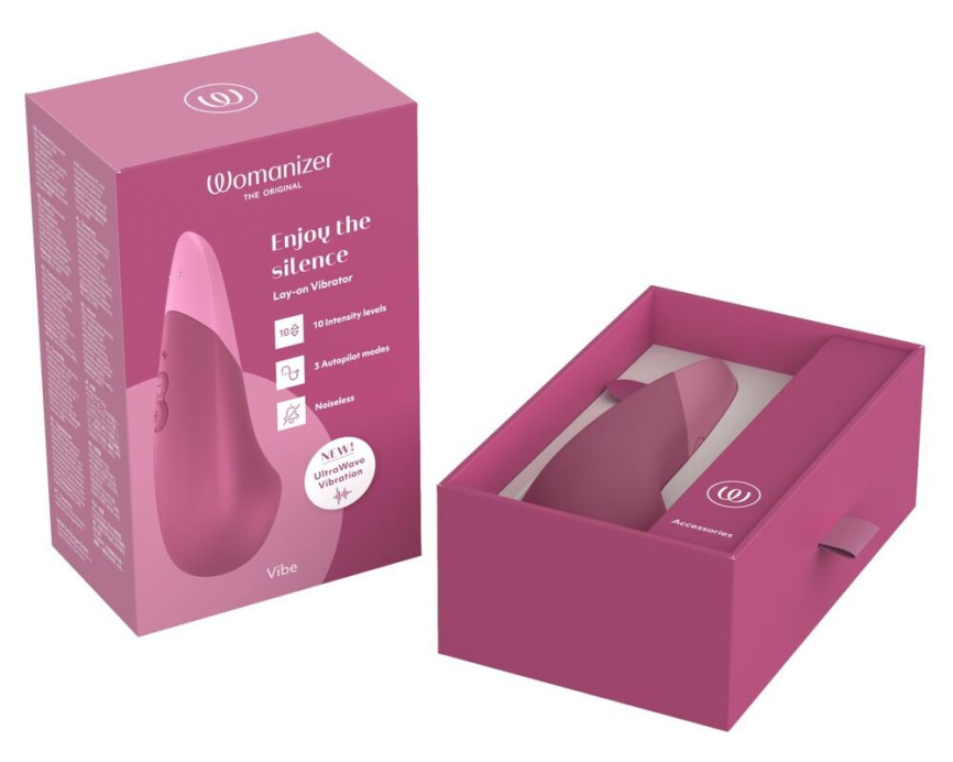 Мінівібратор Womanizer Vibe Dusky Pink, 3 авторежими + 10 рівнів інтенсивності фото 8