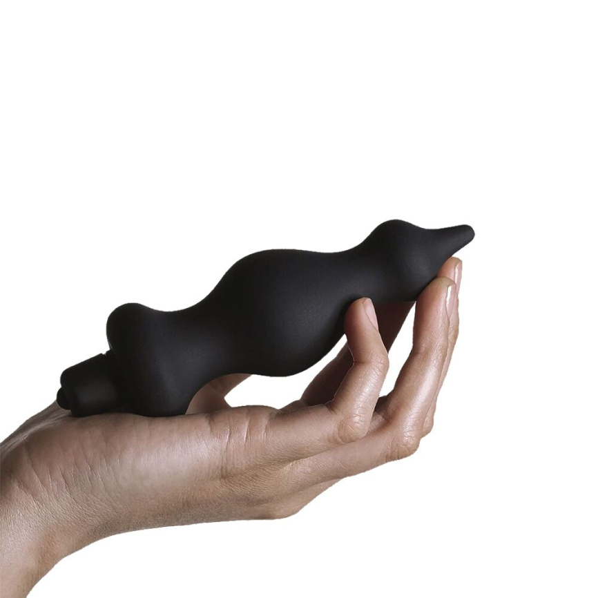 Анальна пробка з вібрацією Adrien Lastic Bullet Amuse Black, макс. діаметр 3,9 см фото 5