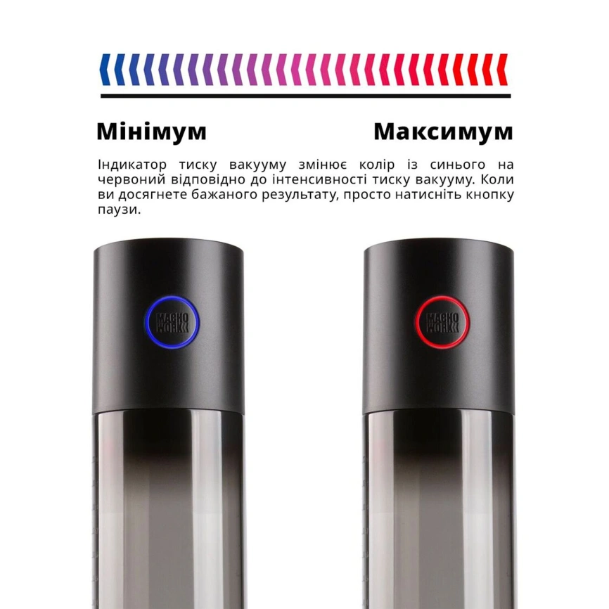 Автоматическая вакуумная помпа Otouch MACHO WORK 1, 2 кольца 26 мм и 36 мм, LED-индикатор, до 20 см фото 19
