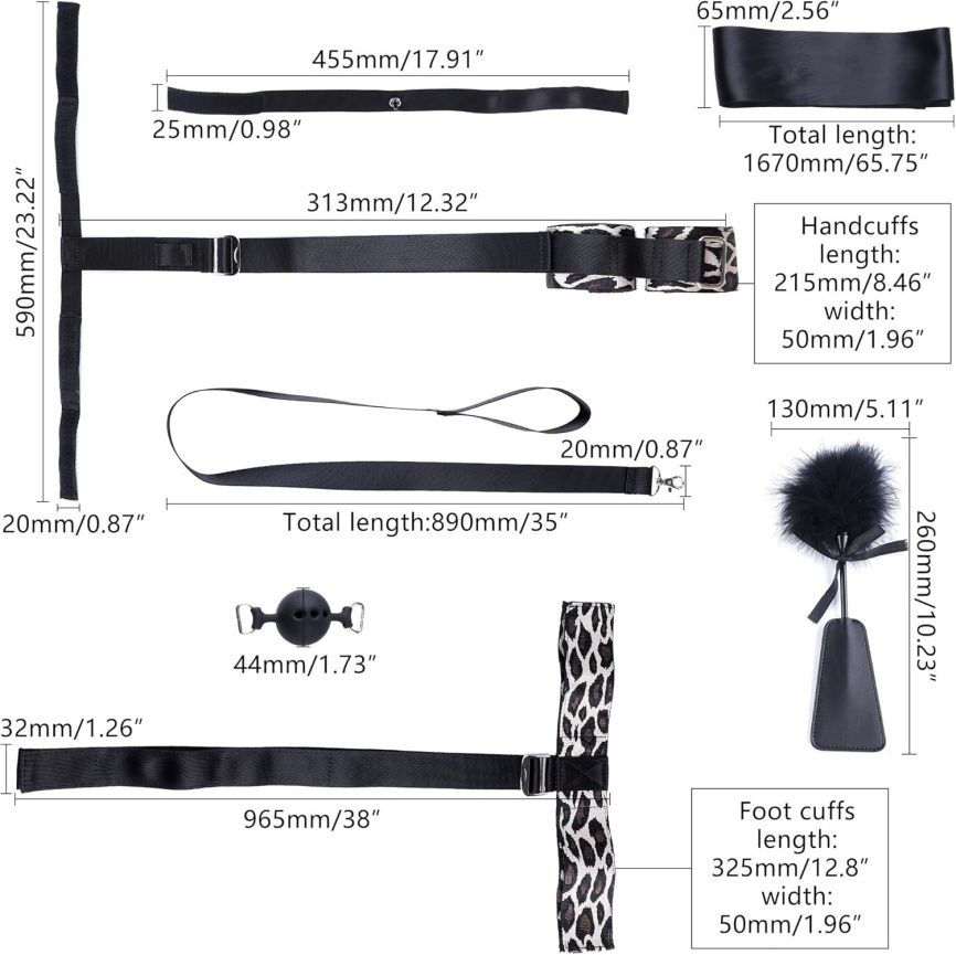 БДСМ-набір LOCKINK YEAHWOW Armbinder Restraint Set Black фото 6