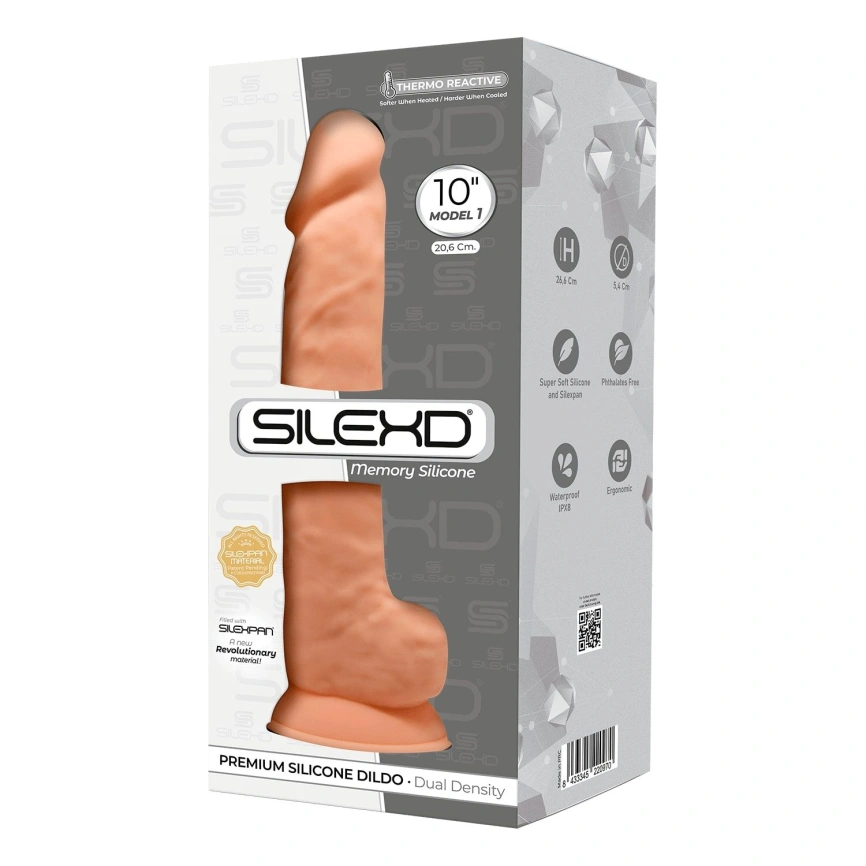Фаллоимитатор реалистичный SilexD Arnold Flesh (MODEL 5 size 10in), двухслойный, силикон+Silexpan фото 4