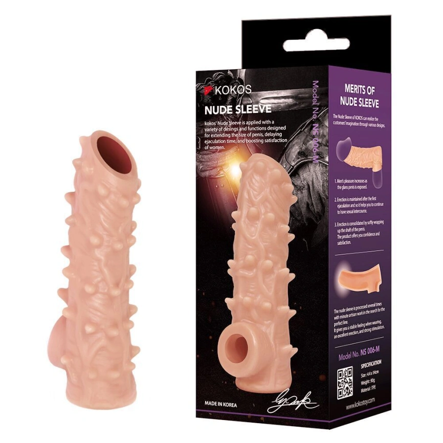 Насадка на член Kokos Nude Sleeve NS 006 L фото 2