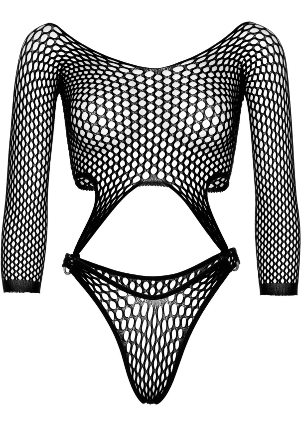 Эротическое боди Leg Avenue Top bodysuit with thong back Black фото 3