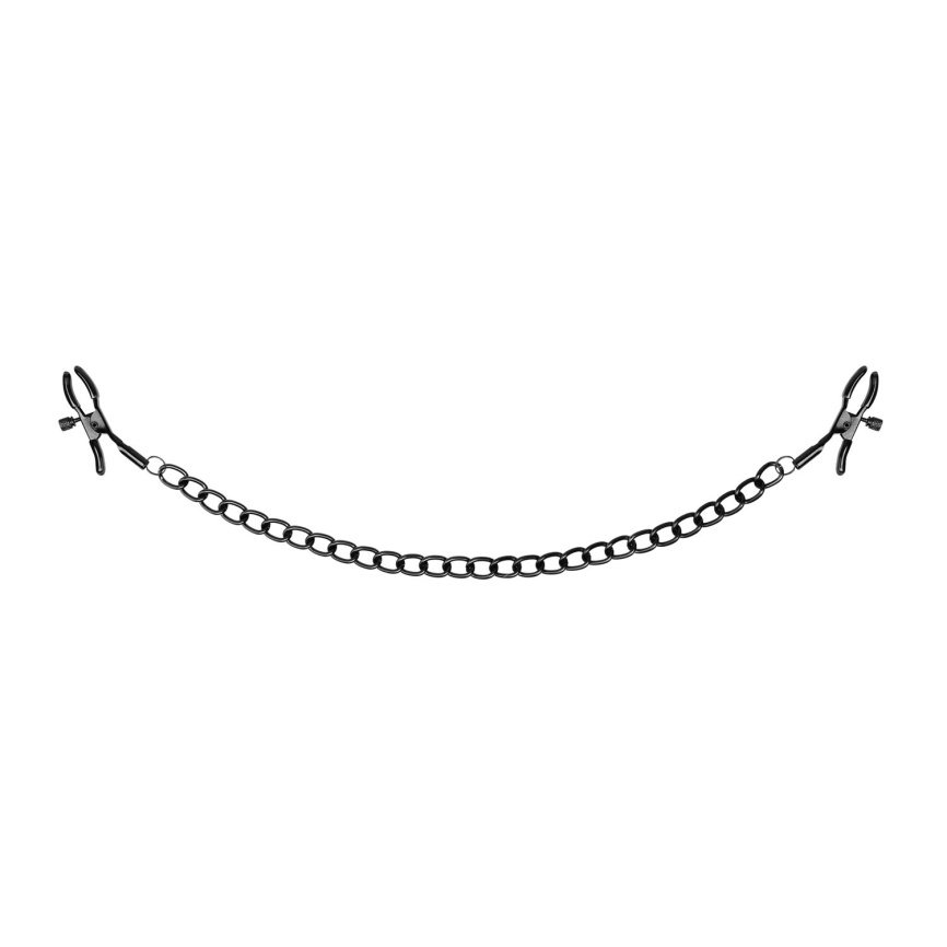 Затискачі для сосків Bedroom Fantasies Nipple Clamps with Chain - Black фото 2