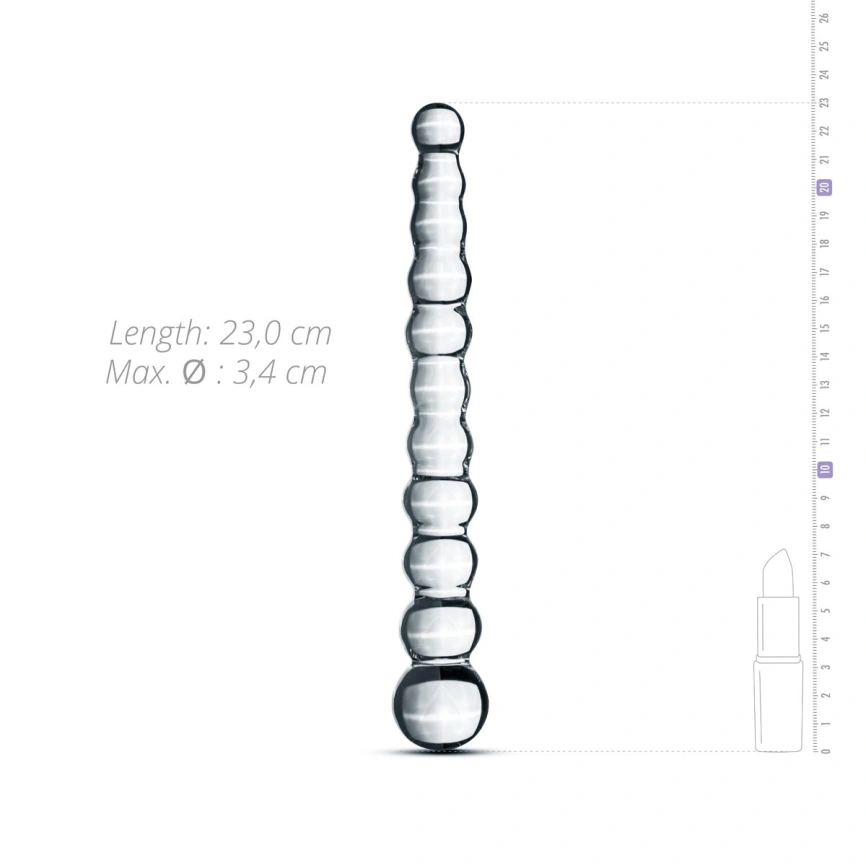 Стеклянный дилдо в виде бусин Gildo Glass Dildo No. 20 фото 4