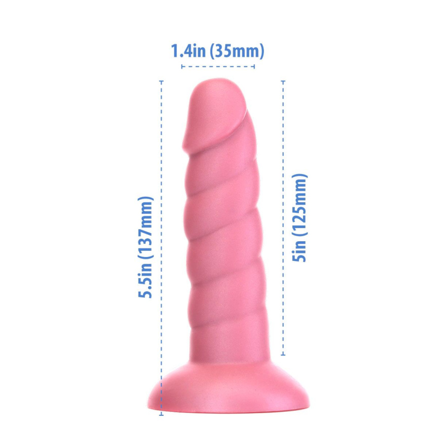 Фалоімітатор Fantasy by Addiction Unicorn Dildo 5.5” Pink, віброкуля в подарунок фото 2