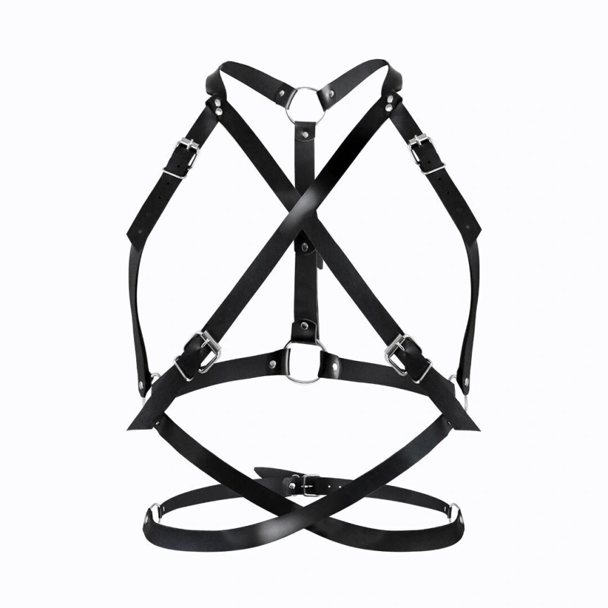Женская портупея Art of Sex - Agnessa Leather harness, Черный L-2XL фото 1