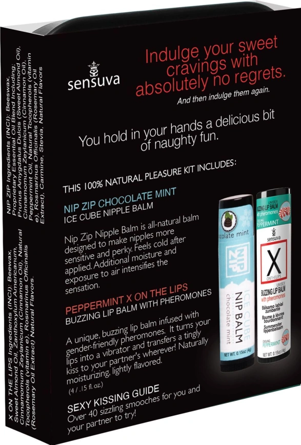 Подарочный набор Sensuva Lips & Nips Pleasure Kit - Chocolate Peppermint 2 x 4г фото 2