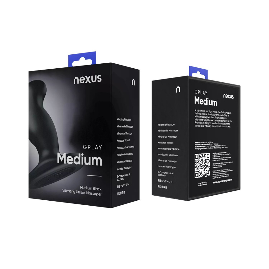 Вібромасажер простати Nexus G-Play Plus M Black, макс. діаметр 3 см, перезаряджуваний фото 13