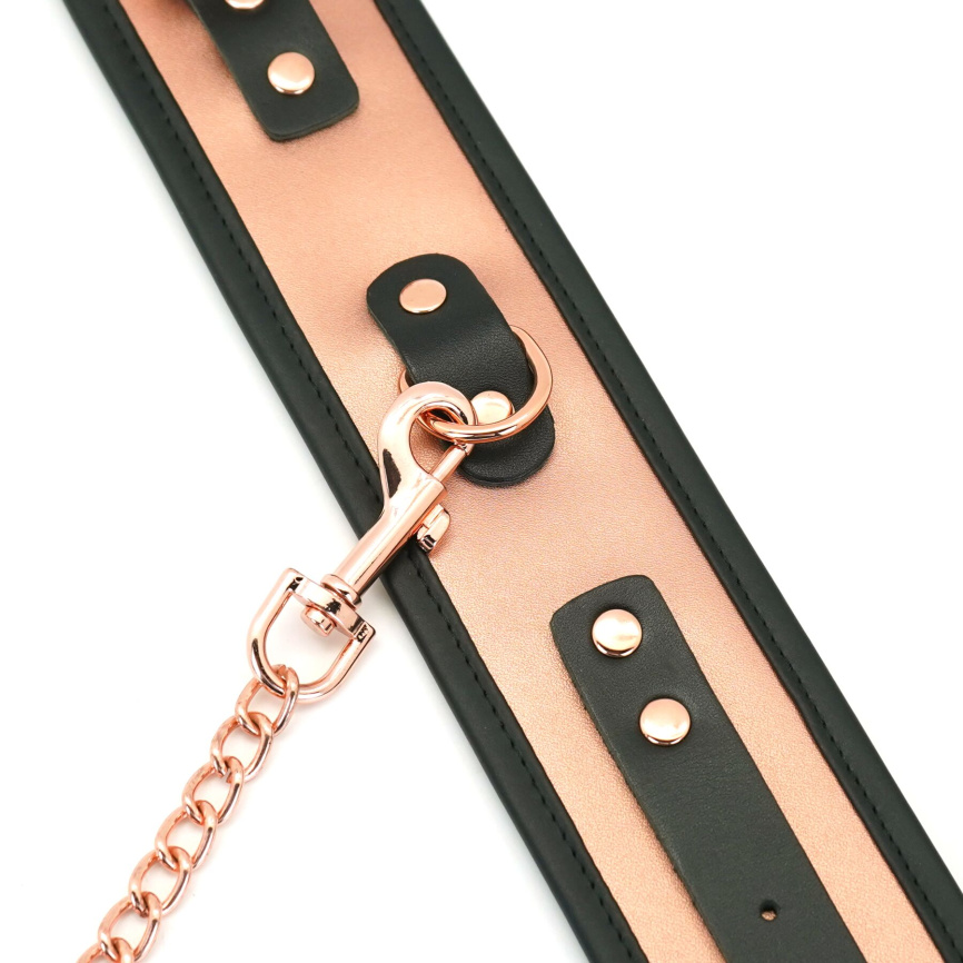 Поножі Liebe Seele Rose Gold Memory Ankle Cuffs, натуральна шкіра, рожеве золото фото 6