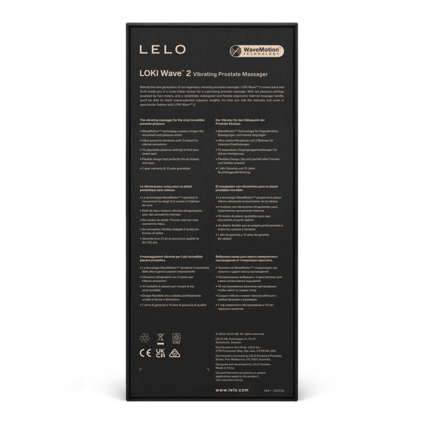 Масажер простати LELO Loki Wave 2 Base Blue, 2 мотори, манливий рух + вібрація фото 5