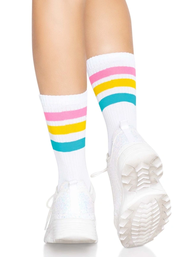 Носки женские в полоску Leg Avenue Pride crew socks Pansexual, 37–43 размер фото 4
