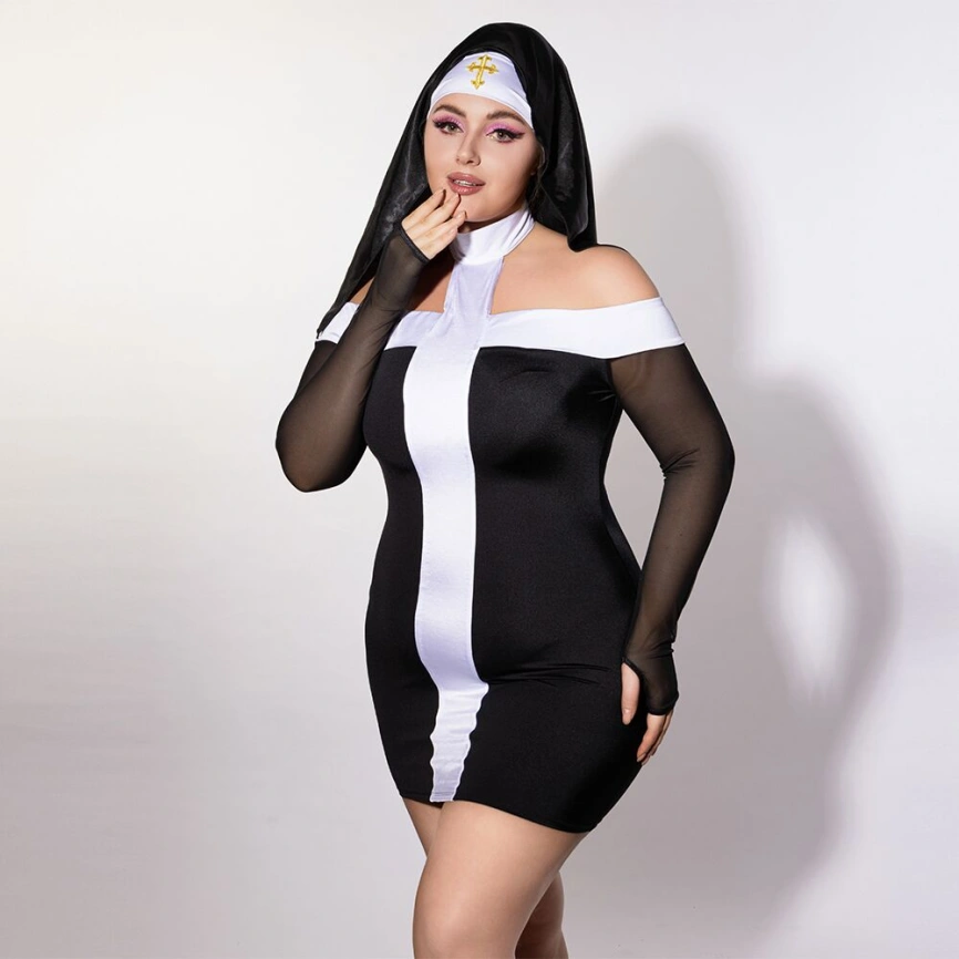 Эротический костюм монашки JSY P61130 Plus Size фото 5