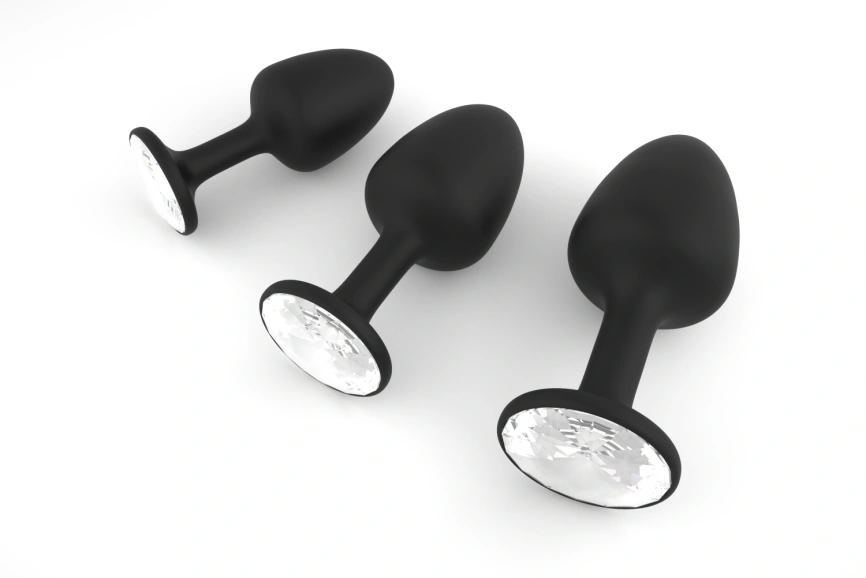 Анальная пробка Dorcel Geisha Plug Diamond L с шариком внутри, создает вибрации, макс. диаметр 4 см фото 1