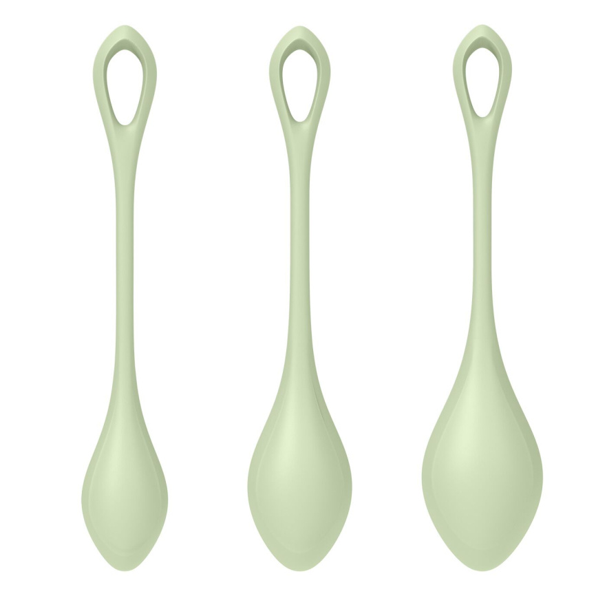 Набір йоні-намистин Satisfyer Yoni Power 2 Light Green, діаметр 2-2,5-3 см, маса 22-44-73 г фото 3