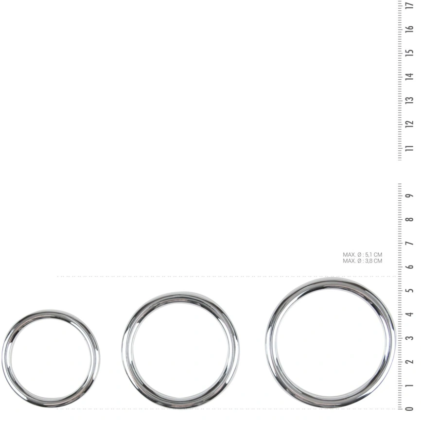 Набор эрекционных колец Sinner Gear Unbendable — Cock/Ball Ring & Glans Ring Set фото 3