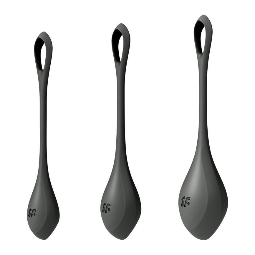 Набір йоні намистин Satisfyer Yoni Power 2 Black, діаметр 2-2,5-3см, маса 22-44-73 г фото 1