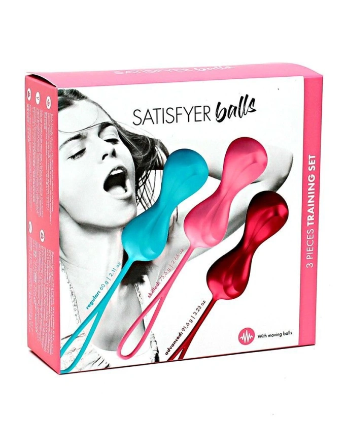 Вагинальные шарики Satisfyer Power Balls (3 пары), диаметр 3,4см, масса 60-76-92г, с шариком внутри фото 6