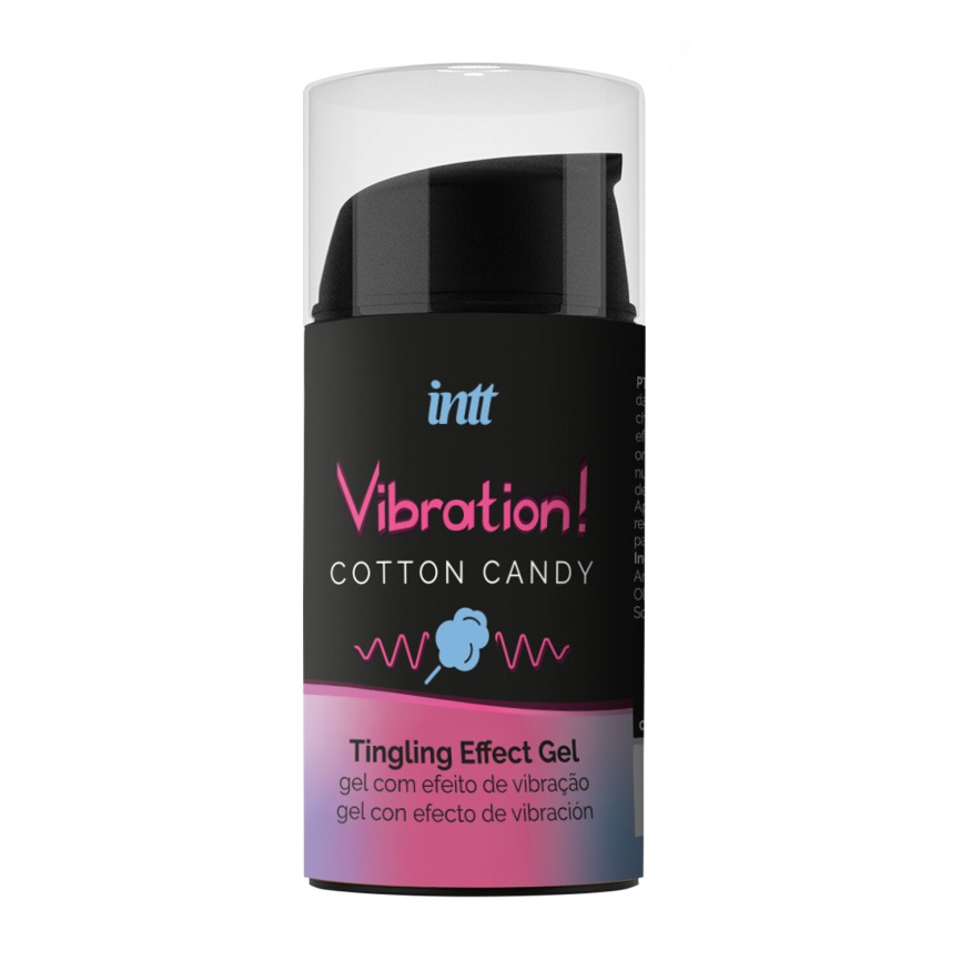 Рідкий вібратор Intt Vibration Cotton Candy (15 мл), густий гель, дуже смачний, діє до 30 хвилин фото 2