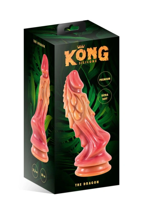 Фэнтезийный фаллоимитатор Kong Silicone The Dragon, длина 21,5 см, диаметр 6,2 см, для фистинга фото 2