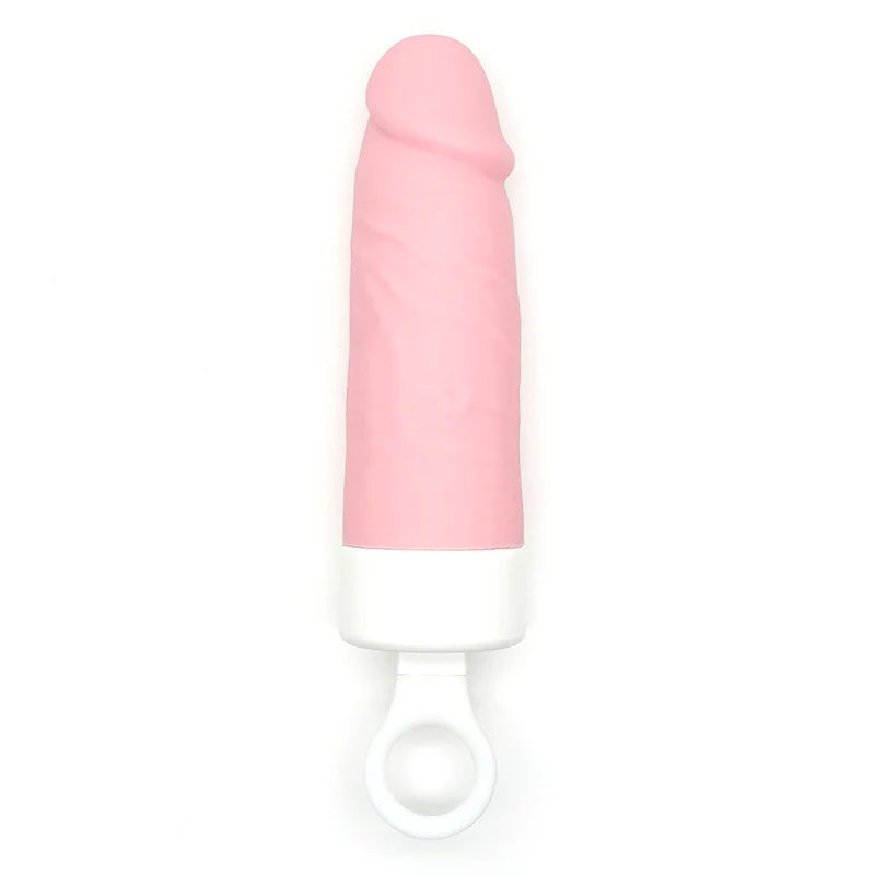 Вібратор CuteVibe Teddy Brown (Pink Dildo), реалістичний вібратор під виглядом морозива фото 3