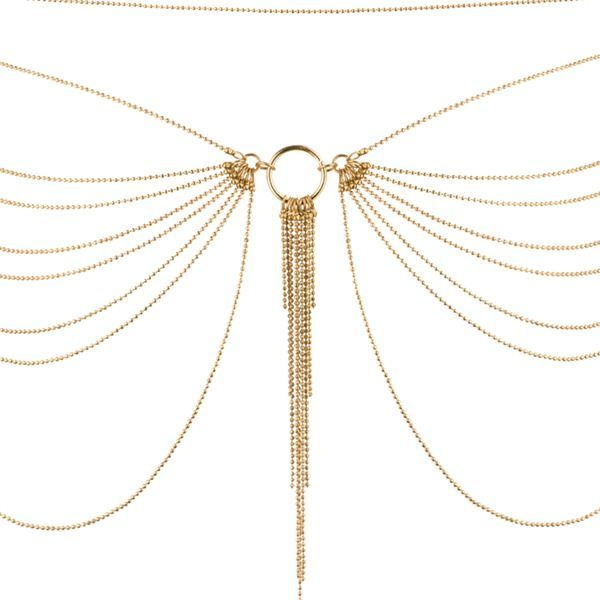 Ланцюжок на трусики або ліф Bijoux Indiscrets MAGNIFIQUE Waist Chain - Gold, прикраса на тіло фото 2