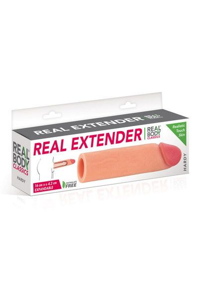 Насадка на член Real Body — Real Extender HARDY з відкритою головкою фото 3