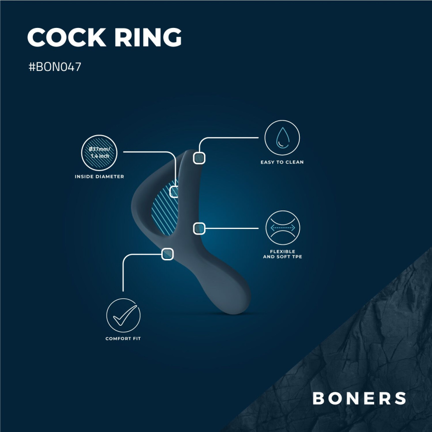 Ерекційне кільце Boners Cock ring фото 10