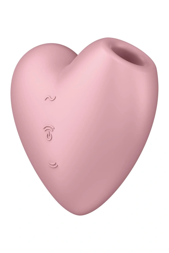 Вакуумный стимулятор-сердечко с вибрацией Satisfyer Cutie Heart Light Red фото 1