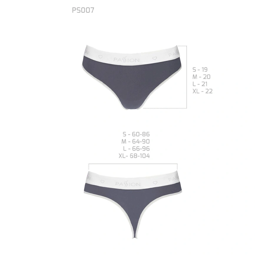 Спортивные трусики-стринги Passion PS007 PANTIES XL, dark grey фото 10