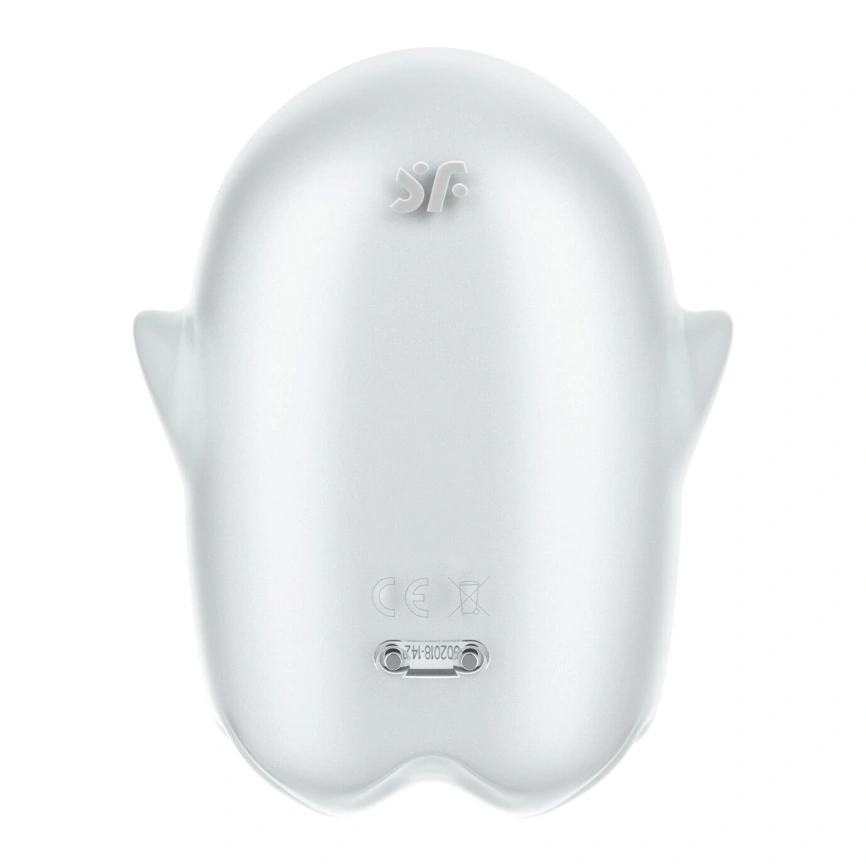 Вакуумный клиторальный стимулятор с вибрацией Satisfyer Glowing Ghost White, светится в темноте фото 5