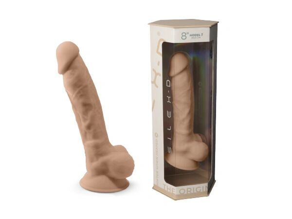 Фаллоимитатор SilexD Vetus Flesh (MODEL 1 size 8in), двухслойный, силикон+Silexpan, диаметр 4,2см фото 11