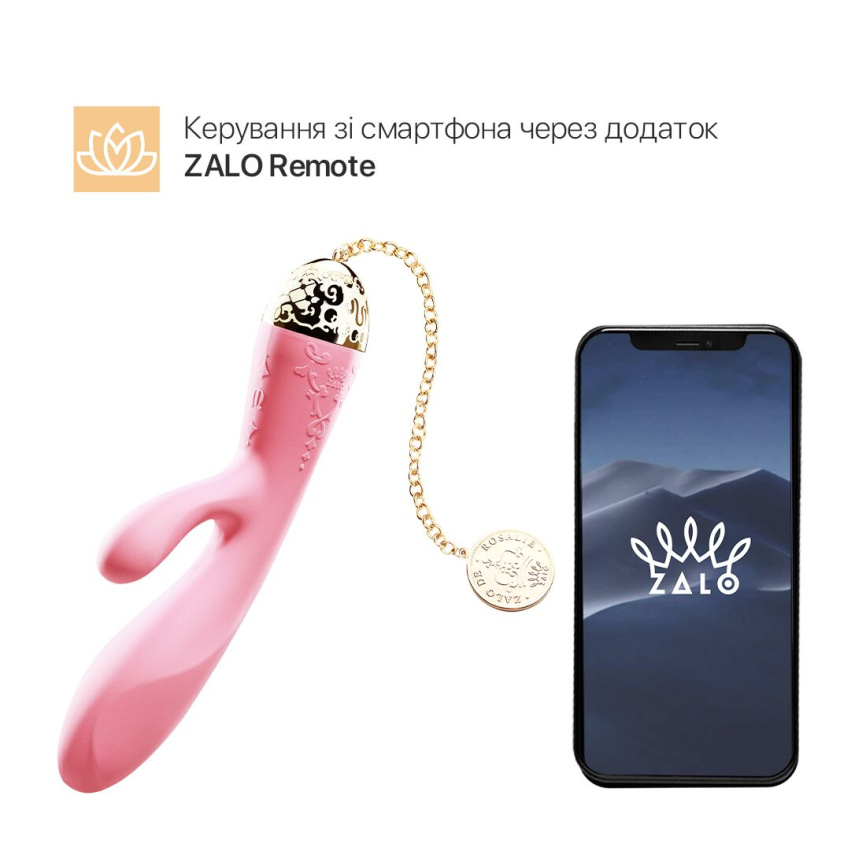 Смартвібратор-кролик Zalo — Rosalie Rouge Pink фото 2