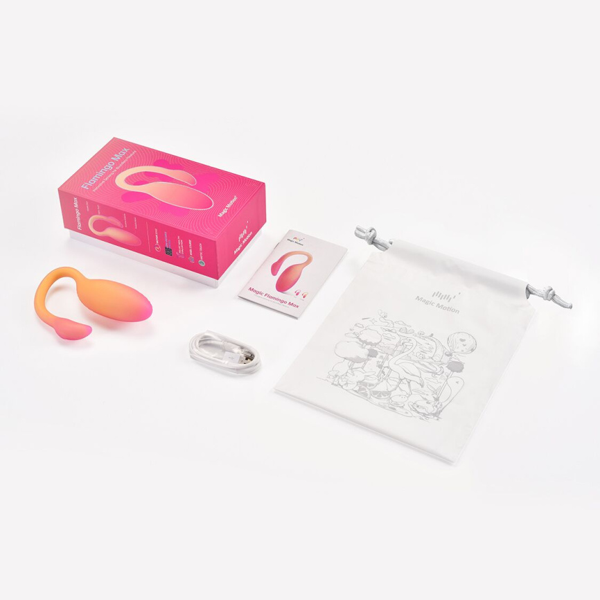 Смарт-віброяйце Magic Motion Flamingo Max Orange 2 в 1: віброяйце та тренажер Кегеля, 10 режимів фото 10