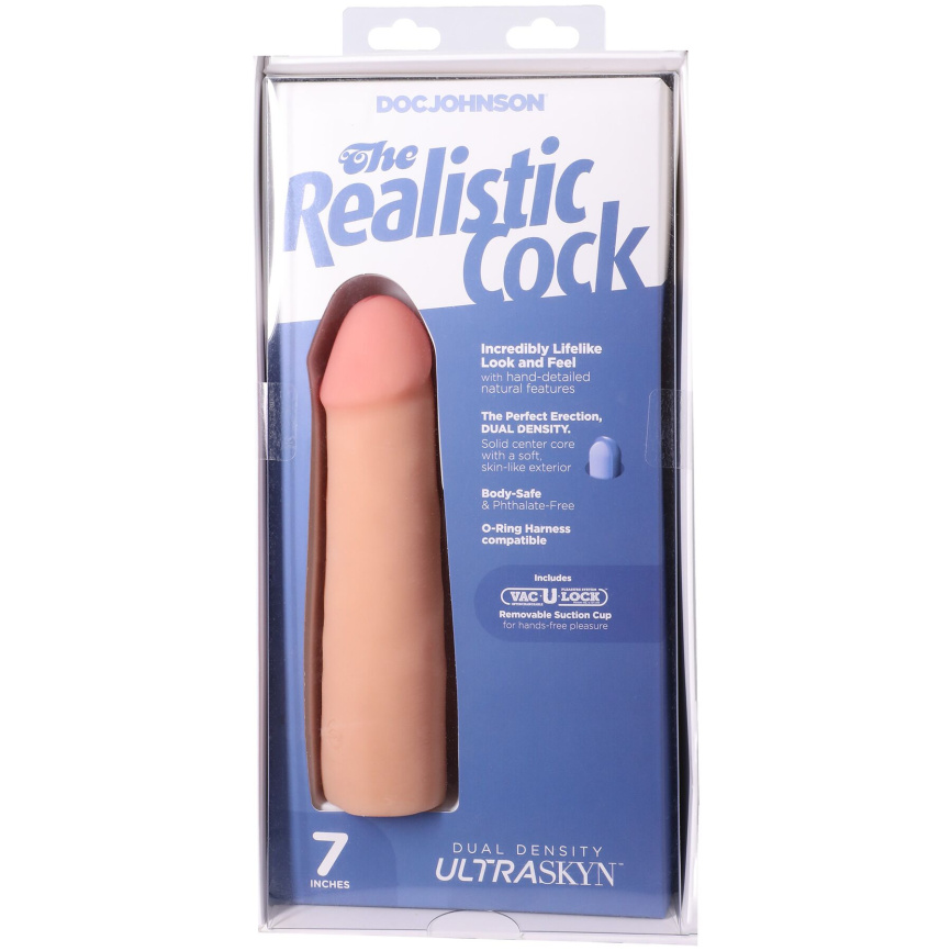 Фалоімітатор Doc Johnson The Realistic Cock ULTRASKYN - 7 Inch Vanilla фото 9