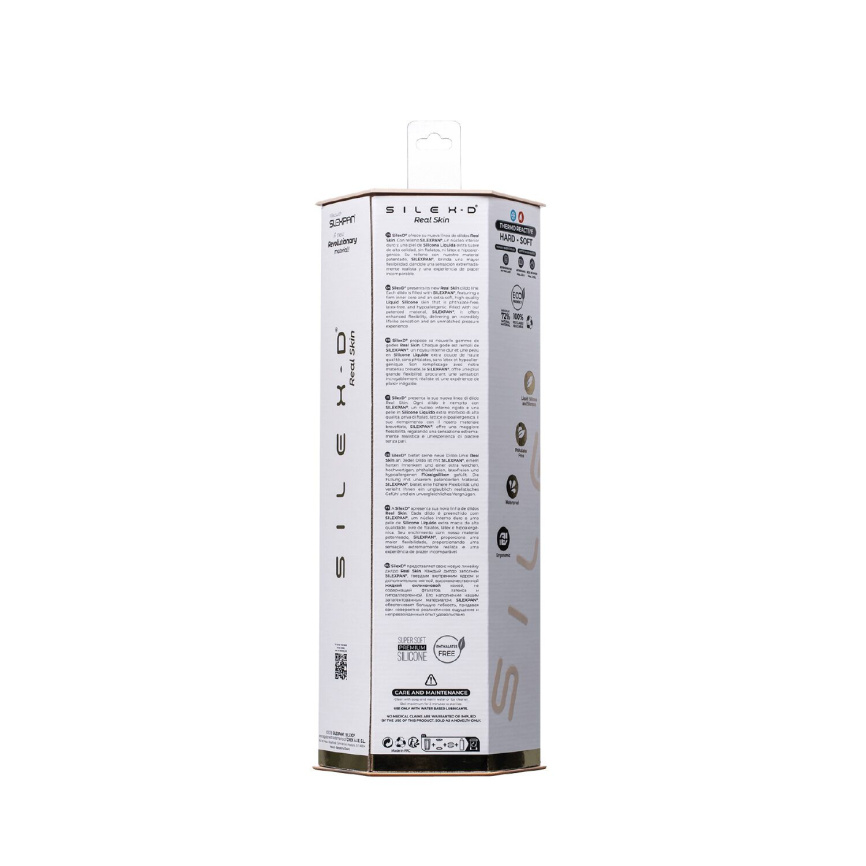 Фалоімітатор SilexD Tomas Real Skin Flesh MODEL 1, реалістичний, на присосці, діаметр 4,9 см фото 9