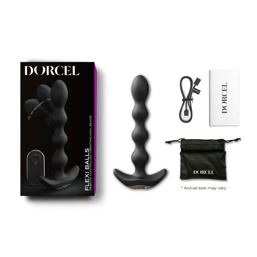 Анальный вибратор-бусы Dorcel FLEXI BALLS, гибкий ствол, пульт ДУ фото 6
